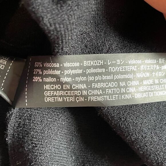 ZARA The Knitwear Collection Black Long Sleeve Buttoned Flounce Dress || SZ S - Picture 11 of 14